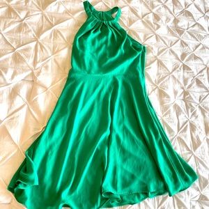 *3/$20* Green Express Mini Dress, High Neck